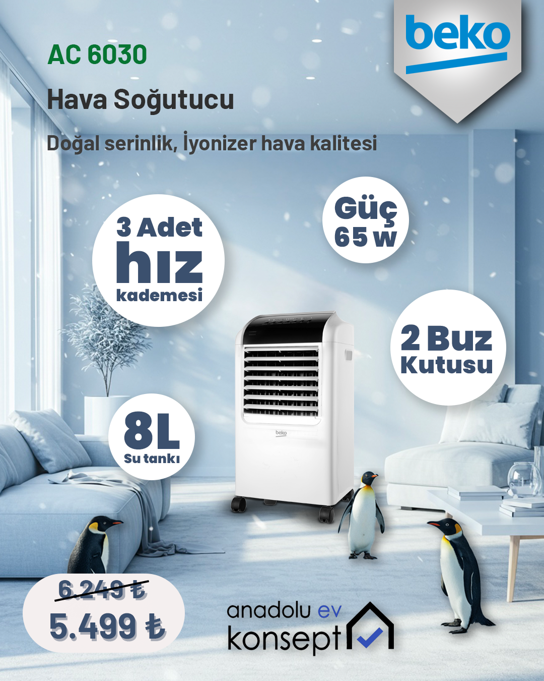 Beko AC 6030 Hava Soğutucu