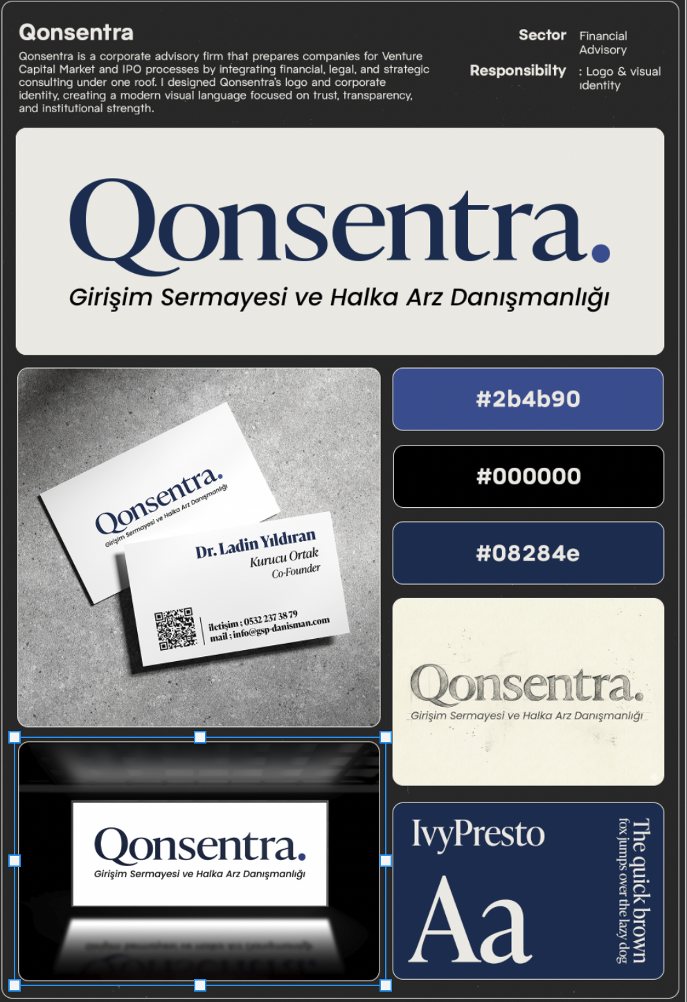 Qonsentra — Kurumsal Kimlik Tahtası